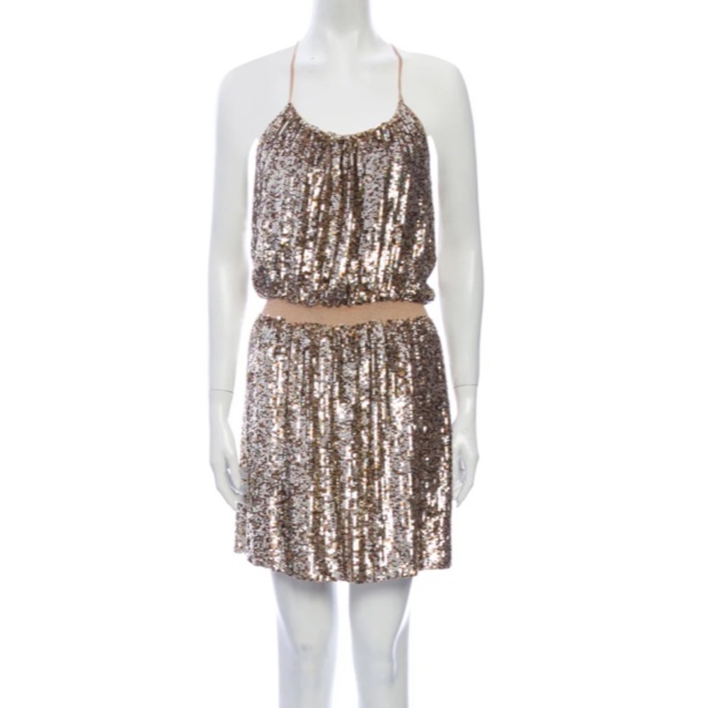 Parker Gold Sequin Dress